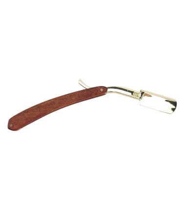 Ergonomic Vintage Beard Razor Stand for Men | Solid Wood & Stainless Steel Holder | Perfect Barber Shop Accessory - Buy Online on SooperMarket.com
