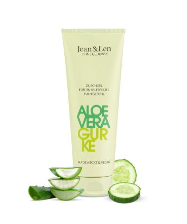 Jean & len shower gel aloe vera & cucumber suitable for all skin types vegan care reformulation for an invigorating skin feeling pH-skin ideal vegan shower gel 250 ml 250 ml (1 Pack) aloe vera & cucumber