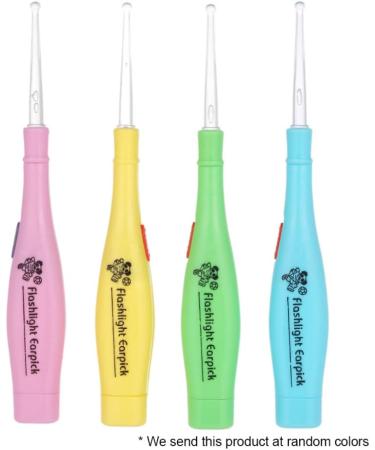 Stainless Steel Ear Wax Removal Tool with LED Light - Adult Ear Cleaner Kit (Random Color) - Buy Online on SooperMarket.com
