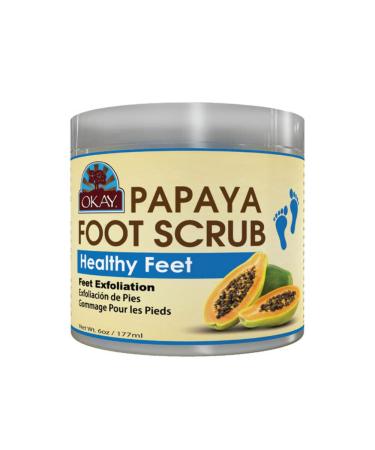 OKAY Papaya Foot Scrub 6 oz - Exfoliating and Moisturizing Foot Care Solution - Buy Online on SooperMarket.com