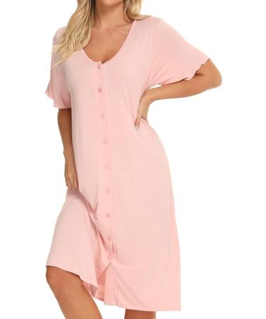 Jecarden Women's Maternity Nightgown - Short Sleeve Hospital Childbirth Sleepwear - Buy Online on SooperMarket.com