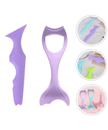 2pcs Silicone Eye Makeup Tools - Eyeliner Stencils & Mascara Aid for Women | Perfect Purple Makeup Accessories - Buy Online on SooperMarket.com