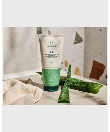 The Body Shop Aloe Vera Multi-Use Soothing Gel 200ml - hydrates and helps soothe dry sensitive skin. Non-greasy and gentle on skin. Can be used as an overnight leave-on mask to restore comfort of ski - Buy Online on SooperMarket.com
