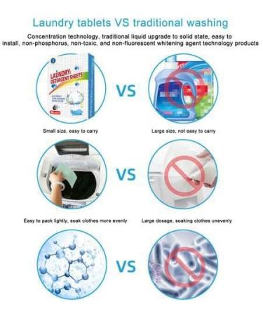 woyufen Laundry Detergent Sheets - 90 Loads Eco-Friendly Ultra Concentrated Laundry Strips - Biodegradable Plastic-Free & Vegan - Buy Online on SooperMarket.com