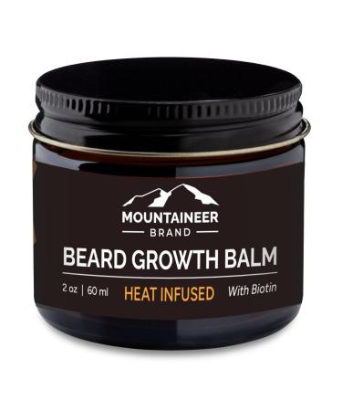 Mountaineer Brand All Natural Biotin Beard Growth Balm | Made in USA | Beard Conditoner and Softner | Moisturize and Hydate | 2 oz