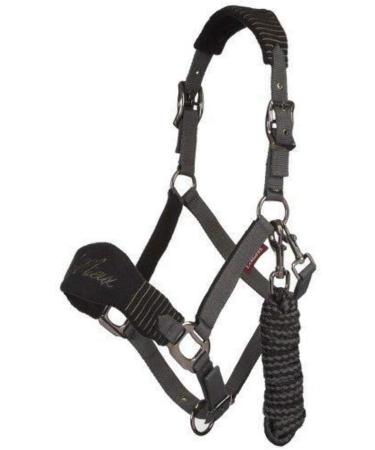 LeMieux Vogue Fleece Headcollar & Leadrope Halter - Cob Burgundy/Navy | International Shipping - Buy Online on SooperMarket.com