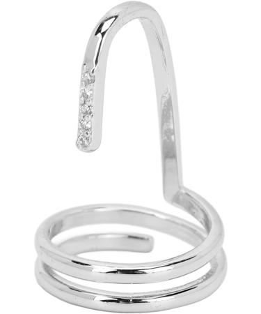 TYCIONG Decorative Nail Ring Fashion Fingertip Jewelry Nail Art Ring Ladies Wearing Nail Accessories (3050 platinum) - Buy Online on SooperMarket.com