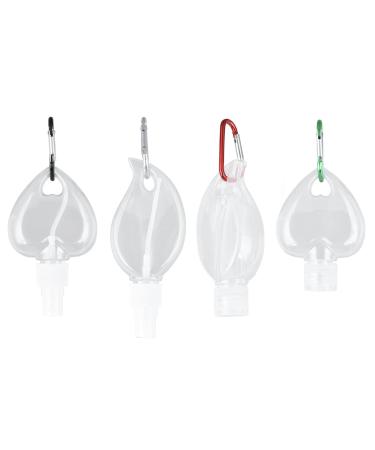 Portable Travel Bottles Set - 50ml Leakproof Keychain Bottles for Soap Shampoo & Conditioner - Refillable Transparent Plastic - Buy Online on SooperMarket.com