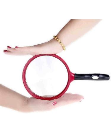  LOSCHEN 2.5x Handheld Reading Magnifier 130MM Large Magnifying Lens with Non-Slip Soft Handle Magnifying Glass Ideal for Reading/Exploring/Inspection/Maps/Hobbies and Crafts- For Kids/Adults/Elderly - Buy Online on SooperMarket.com