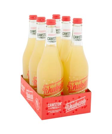 Cawston Press Sparkling Rhubarb Drink - 6 x 750ml Glass Bottles - No sugar Sweeteners Artificial Colours or Preservatives Sparkling Rhubarb 6 x 750ml Bottles