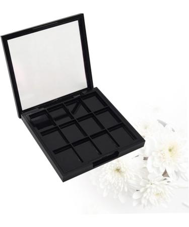 FOYTOKI 4 Pcs 12 Empty Eyeshadow Palette Empty Eyeshadow Dish Depotting Makeup Containers DIY Empty Black - Buy Online on SooperMarket.com
