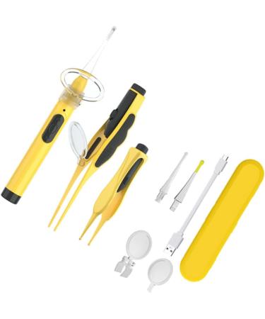 FRCOLOR 2pcs Ear Wax Removal Kit with LED | Ear Cleaning Tool Set | Yellow | 14x2x2cm - Buy Online on SooperMarket.com