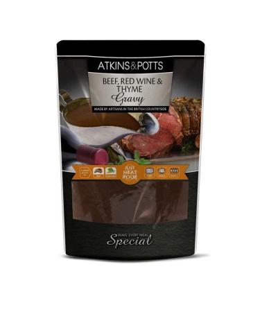 Atkins & Potts Beef Red Wine & Thyme Gravy 350 g Beef Red Wine & Thyme