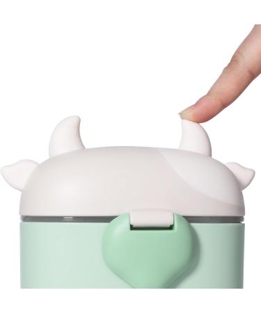 Bebamour Baby Milk Powder Dispenser Pot - 230g Formula & Snack Dispenser - Light Green Cow Design - Buy Online on SooperMarket.com