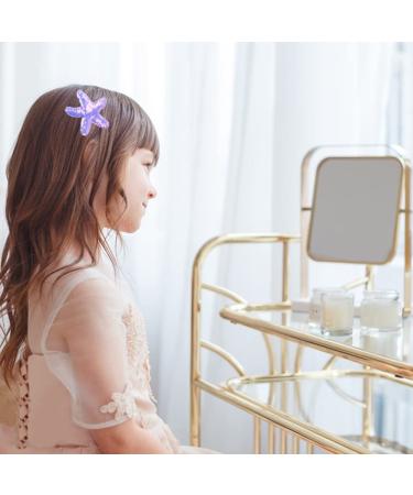 Sequin Starfish Hair Clips - Purple Glitter Hair Pins for Women and Girls (4PCS) - Buy Online on SooperMarket.com