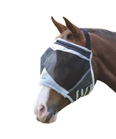 Shires Fine Mesh Earless Fly Mask Black Full