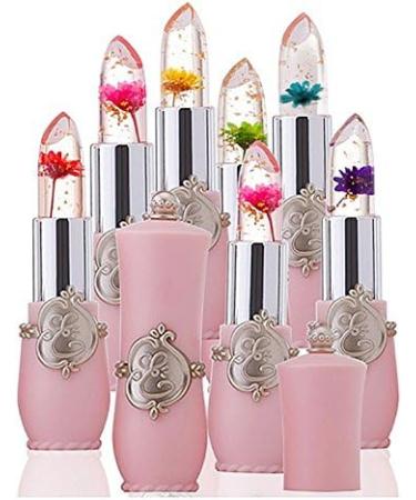 Beauty Flower Crystal Jelly Lipstick Temperature Change Color Lip Balm red - Buy Online on SooperMarket.com