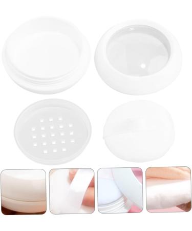 FOMIYES 1 Set Box Loose Powder Box Empty Loose Powder Container Cosmetic Powder Puff Face Powder Cushion Loose Powder Container with Powder Puff Travel Abs Makeup Pad White Portable 6.2x6.2cm White - Buy Online on SooperMarket.com