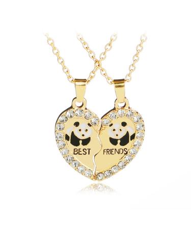 ZAHSY Best Friend Necklaces for 2 Girls - Bff Gifts for Teens Women Friendship Necklace for 2 Best Friends Gifts for Women Best Friend Birthday Gifts for Women