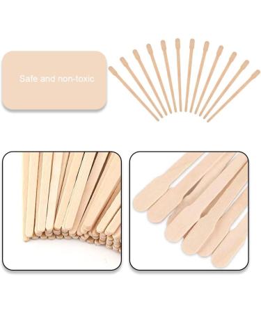 600 Small Wax Trowels & Wooden Sticks Set for Hair Removal | Facial Eyebrow Waxing Spatula Kit for Smooth Skin - Buy Online on SooperMarket.com