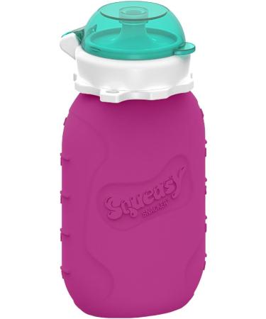 Squeasy Gear Squeasy Snacker 6 Oz - Purple | Reusable Silicone Squeeze Snack Pouch for Kids | Eco-Friendly & BPA-Free - Buy Online on SooperMarket.com