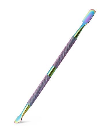 FVION Nail Cuticle Pusher Cuticles Remover Manicure Tool - Titanium Steel Nail Polish Removal Tool with Anti-Slip Handle Multi-colored-1