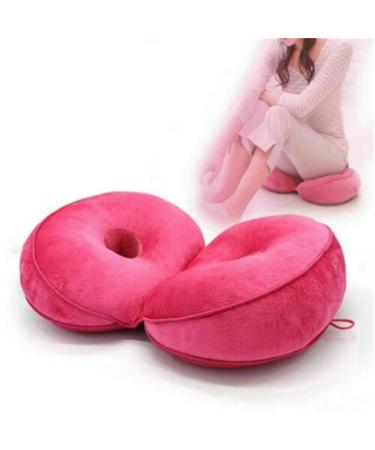 DPS&RXX Dual Comfort Cushion Lift Hips Up Seat Cushion Multifunction, for Pressure Relief, Fits in Seat, Back, Hamstrings Pain,Office & Car Use,Red
