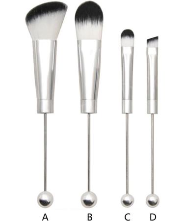 Beaded Cosmetic Brush Metal Handle Makeup Brush Perfect For Contouring Defining Blending Concealer Brush - Buy Online on SooperMarket.com