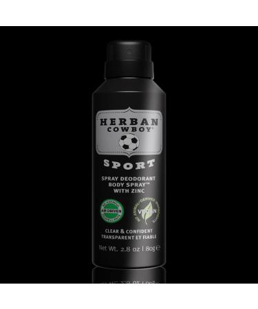 HERBAN COWBOY Sport Dry Spray Deodorant for Men | 2.8 oz | Vegan & Paraben-Free | Infused with Parsley, Rosemary & Sage - Buy Online on SooperMarket.com