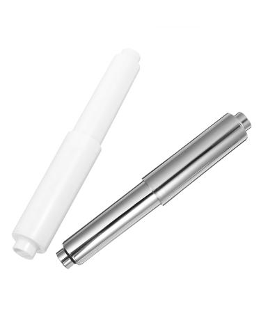 VILLCASE 3pcs Toilet Paper Holder Roller White Replacement Plastic Spring Loaded