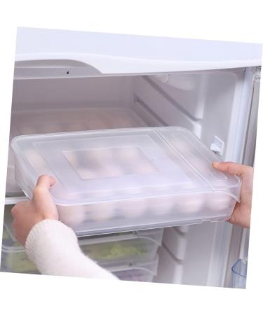 OSALADI 1pc box Capacity Multifunctional Holder Kitchen White Egg Plastic Refrigerator Tray Stackable Home White 31.5x22cm - Buy Online on SooperMarket.com