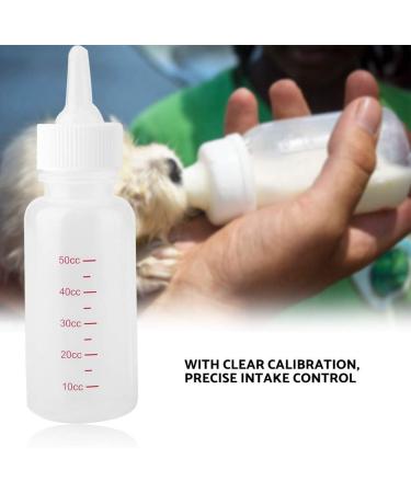 Cat Nursing Bottle 50ml Newborn Animal Nursing Care Set Milk Feeding Bottle with Replacement Nipples for Pet Supply Dog Cat KittenFeeders - Buy Online on SooperMarket.com