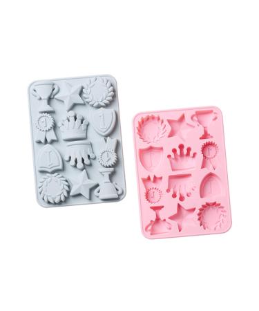 2pcs Silicone Mold Holiday Cake Dessert Mold Silicone Fondant Resin Moulds Silicone Soup Making Mold Holiday Baking Mold Silicone Mint Molds Jelly Mold Trophy Silica Gel Fudge
