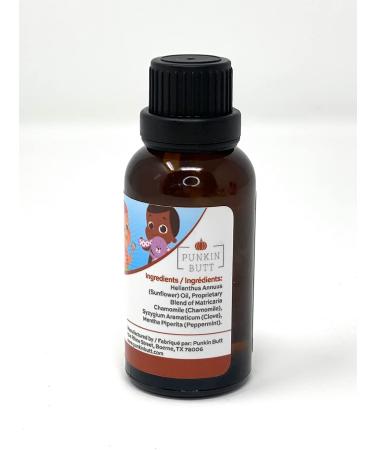 Punkin Butt Teething Oil - 1 oz | Natural Teething Relief for Babies | Chamomile, Sunflower, Peppermint & Clove Oil | Chemical-Free Baby Teething Solution - Buy Online on SooperMarket.com