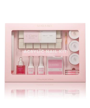Kiara Sky 14 Piece Acrylic Nail Starter Kit (Includes EMA Monomer Top Coat Primer)