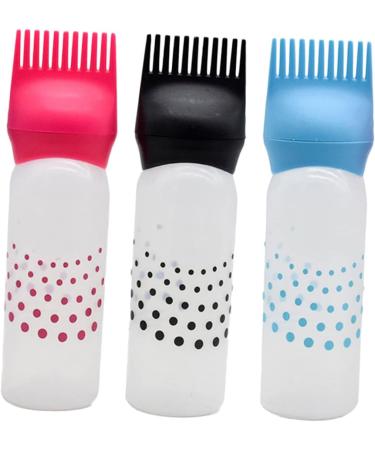 PLAFOPE 3pcs Salon Hair Dye Bottle Hair Root Applicator Bottle Hair Dying Bottles Hair Styling Tools Hair Color Brush Applicator Hair Oiling Bottle Hair Dye Brush Filling Comb - Buy Online on SooperMarket.com