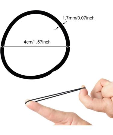 100pcs Black Elastic Hair Bands Small Elastic Hair Bobbles For Women 2mm Thin Hair Tie for Kids Soft Hair Bands withou Metal Elastic Ponytail Holder Gentle Elastics Hair Ties - Buy Online on SooperMarket.com