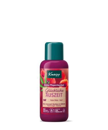 Kneipp aroma care foam bath happy time -out travel size - bathing additive with natural oils made of red poppy and hemp - atmospheric fragrance - for a soft & smooth skin - 100ml