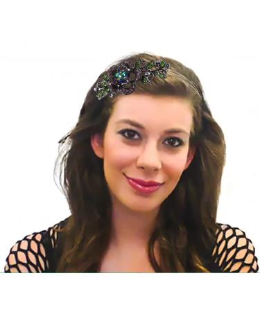 Set of 4 Crystal Flower Headbands - 4 Colors (Jet, Lavender, Rose, Crystal) - Buy Online on SooperMarket.com