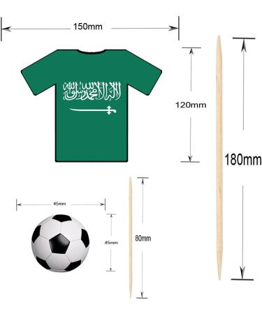 Saudi Arabia Football Party Food & Cupcakes Picks Decorations Toppers World Cup 2022 (pack of 14) - Buy Online on SooperMarket.com