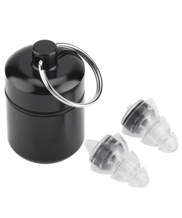 Hilitand High Fidelity 27dB Anti-noise Earplugs with Aluminum Carrying Case Concert Music Festival Hearing (black) Earplugs