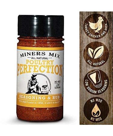 Miners Mix Poultry Perfection Seasoning Blend for Chicken and Turkey - Low Salt, All Natural, No MSG (5.2oz) - Buy Online on SooperMarket.com