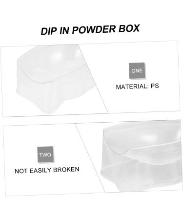 FRCOLOR Thehomeuse Powder Box for Dipping Nails Starter Set 12 Pieces Recycling System for Nail Powder Nail Tip Shape Guides Manicure Nail Art Tool Container for Nail Dipping Powder 5X4X2.5CMx2pcs White x 2 pieces - Buy Online on SooperMarket.com