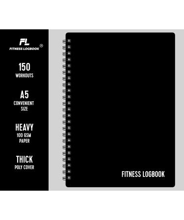 Fitness Logbook - Track 150 Workouts - A5 Undated Journal for Weight Loss, Muscle Gain, Gym Exercise - Durable Cover - For Men & Women - Buy Online on SooperMarket.com