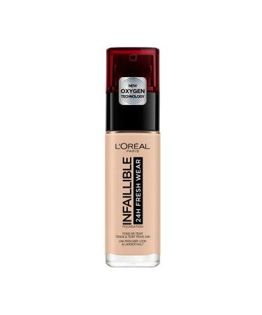 L'Or al Paris make-up waterproof and long-lasting liquid foundation with LSF 25 Infaillible 32h Fresh Wear make-up No. 25 Rose Ivory 30 ml