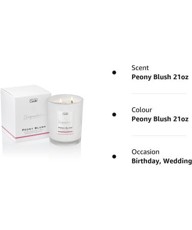 Luxury Scented Candles Gifts for Women | Natural Wax Blend | 65 Hours Burn time | Hotel Collection - Peony Blush (21oz) by The Copenhagen Company - Buy Online on SooperMarket.com