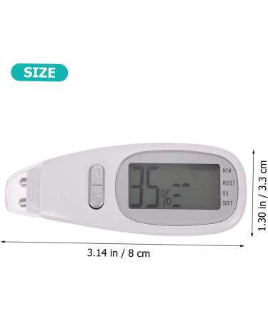 OSALADI 1 Set Moisture Tester Moisture Meter Skin Softness Analyzer Skin Analyzer Device Skin Analyser Facial Moisture Monitor Facial Monitor Skin Detector Pen Abs Face Sensor White - Buy Online on SooperMarket.com