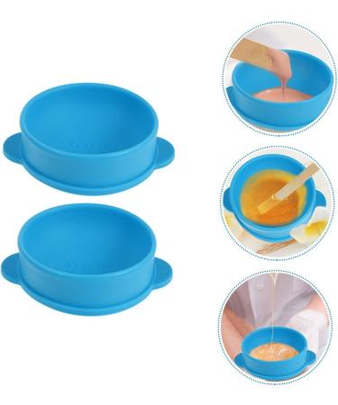 Stobok 8-Piece Silicone Waxing Bowl Set - Non-Stick Hair Removal Wax Heating Containers | 4 Blue Bowls (13.2x11cm) for Easy Stirring & Cleanup - Buy Online on SooperMarket.com
