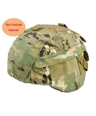 H World Shopping Tactical Airsoft Military MICH 2000 Ver2 Helmet Cover with Back Pouch (MC)