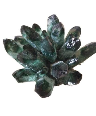 Specimen Natural Green Ghost Phantom Quartz Crystal Cluster Rock Stones and Crystals Reiki Specimen Home Decor 300-800g Stone Home Goods (Size : 500-600g)